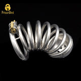 Stainless Steel Long Curved Chastity Cage