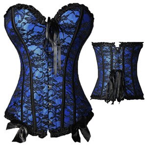 Steampunk Lace Up Boned Overbust Corset