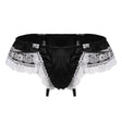 Shiny Soft Satin Floral Lace Low Rise Sissy Panties