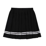 TiaoBug Japanese School Girl Uniform Suit White Short Sleeve T-shirt Top Pleated Skirt Cosplay Korean Girls Student Costume Set