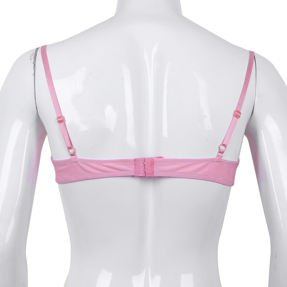 US Mens Lace Bra Top Lingerie Bralette with Adjustable Shoulder Straps  Underwear 