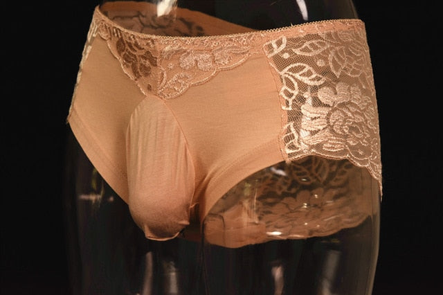 Lace Transparent U Pouch Sexy Sissy Panties