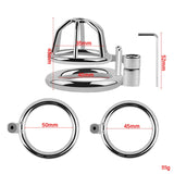 Small Stainless Steel Chastity Cages With & Without Catheter