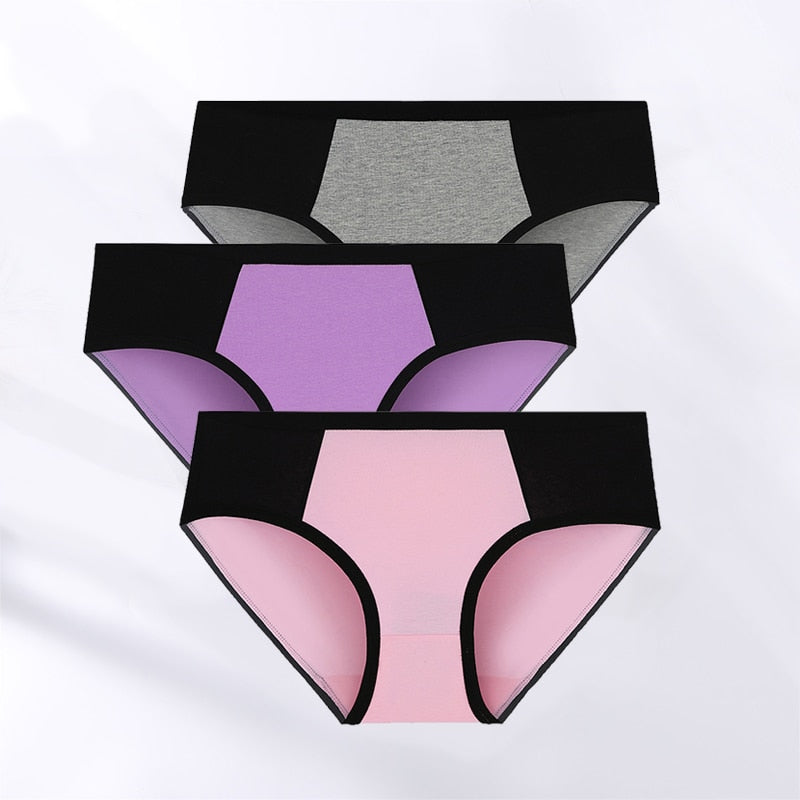 Cotton Mid Waist Panties - 3Pk