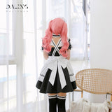 7 Piece Set French Maid Outfit Lolita Cosplay Dresses Girls Amine Cute Waitress Cafe Woman Dress Sissy Maid Costumes Uniform