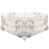 Sissy See Through Sheer Panties Flower Printed