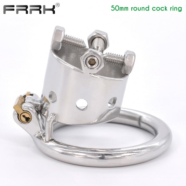 Metal Bull Head Skeleton Chastity Cage