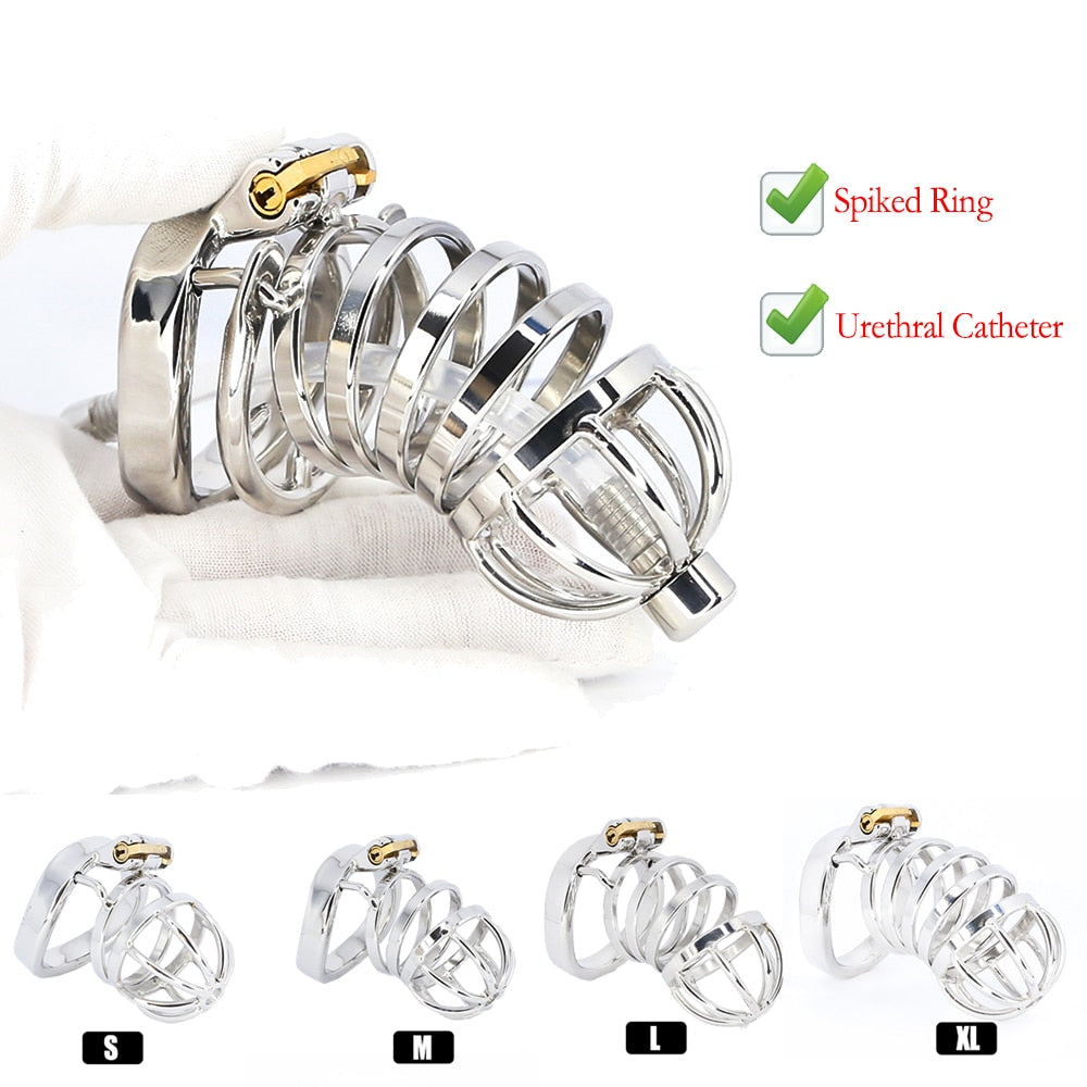 Smooth Stainless Steel Male Chastity Cage