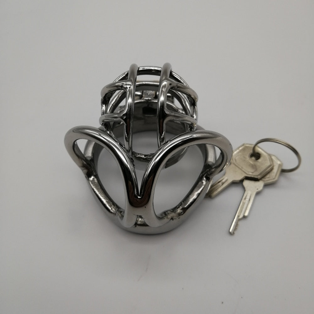 Prevent Extramarital Sex,Testis separate Cock Cage,Stainless Steel Male Chastity Device,Penis Lock,Cock Ring,Chastity Belt,134