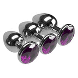 3pcs Small Medium & Big Smooth Metal Anal Plug