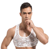 Sissy See Through Sheer Lace Bra Vest