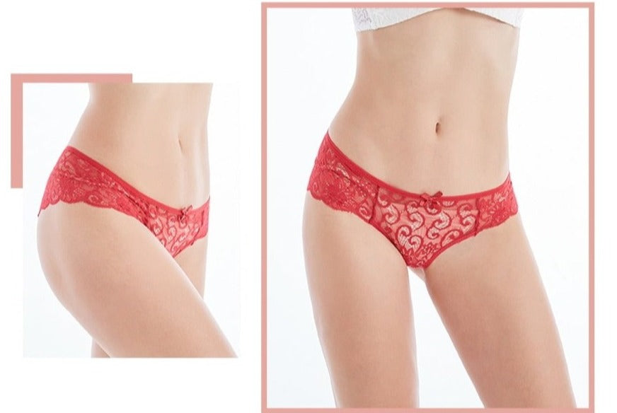 Ultra Thin Mid Rise Lace Panties - 5pk