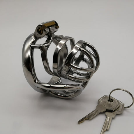 Prevent Extramarital Sex,Testis separate Cock Cage,Stainless Steel Male Chastity Device,Penis Lock,Cock Ring,Chastity Belt,134