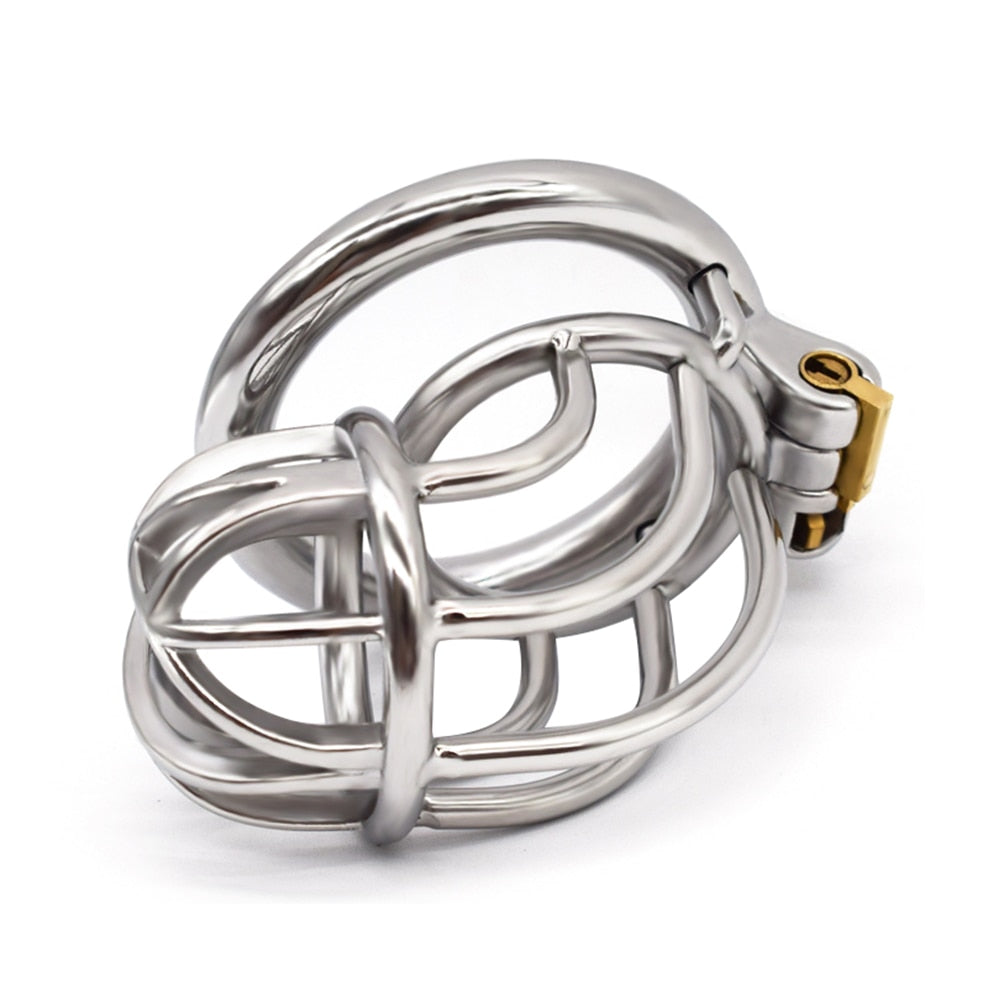 Curved Stainless Steel Chastity Cage