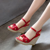 Ankle Strap Sandal Wedge Heels