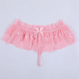 Sissy Lace Ruffled Panty Skirt