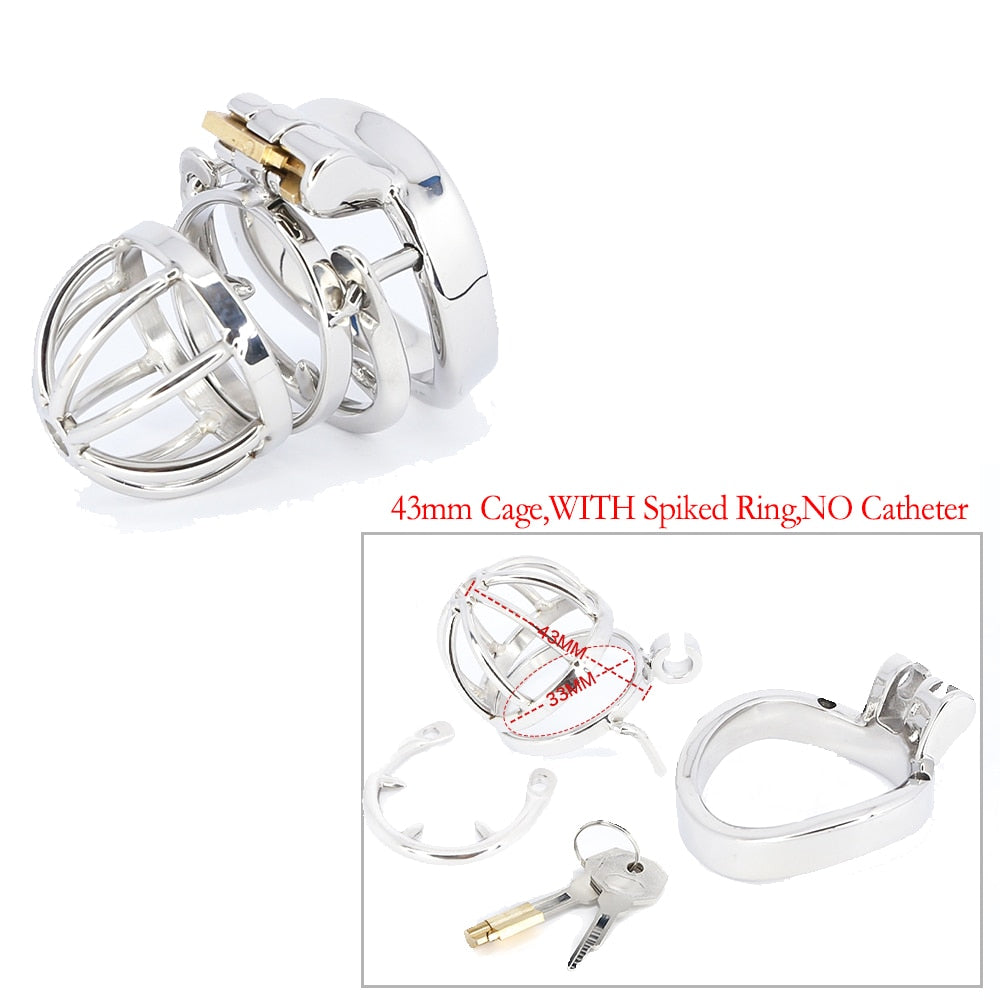 Smooth Stainless Steel Male Chastity Cage