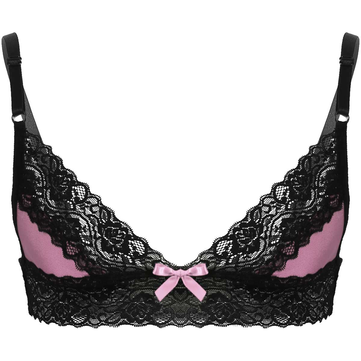 Erotic Sissy Bra Top Floral Lace Wire-free