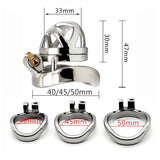 Stainless steel short male Chastity cage metal penis lock ring ball stretcher BDSM bondage sadism restraint sex toy for man