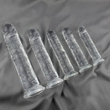 Realistic Dildo for Woman Soft Jelly Suction Cup Penis Anal Butt Plug Crystal Dildo Sex Toy No Vibrator female Colorful Erotic