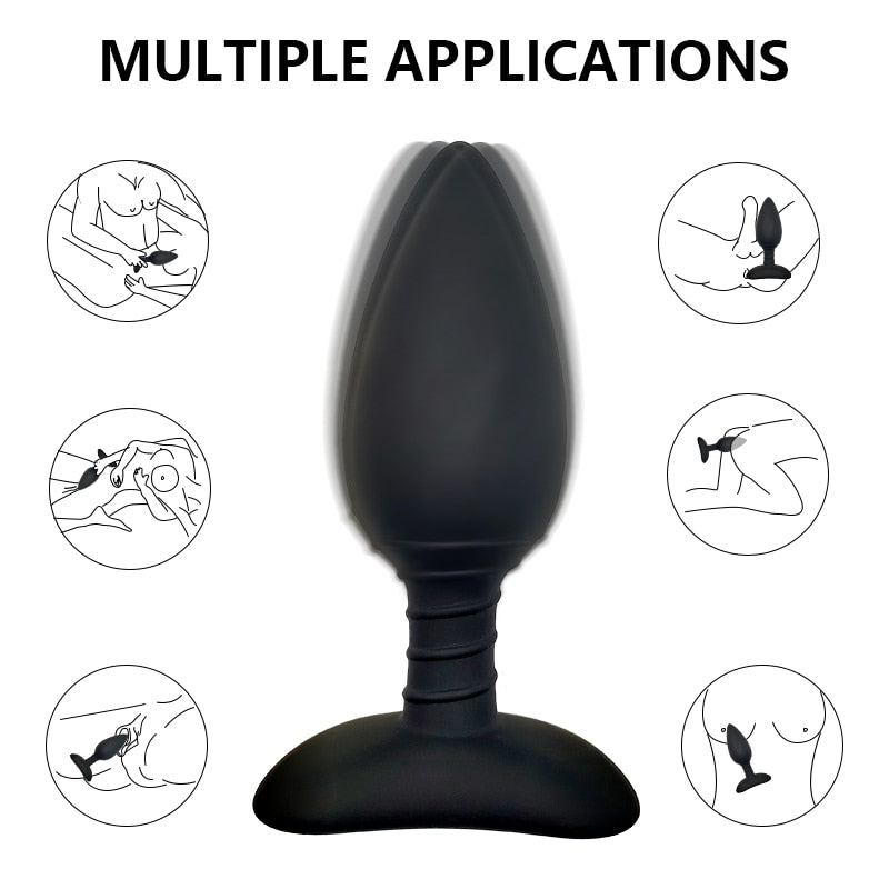 Butt Plug Style Vibrator With Remote