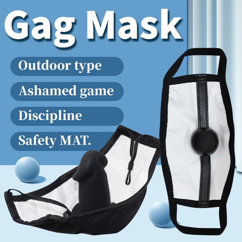 Silicone Mouth Gag Hidden In Mask