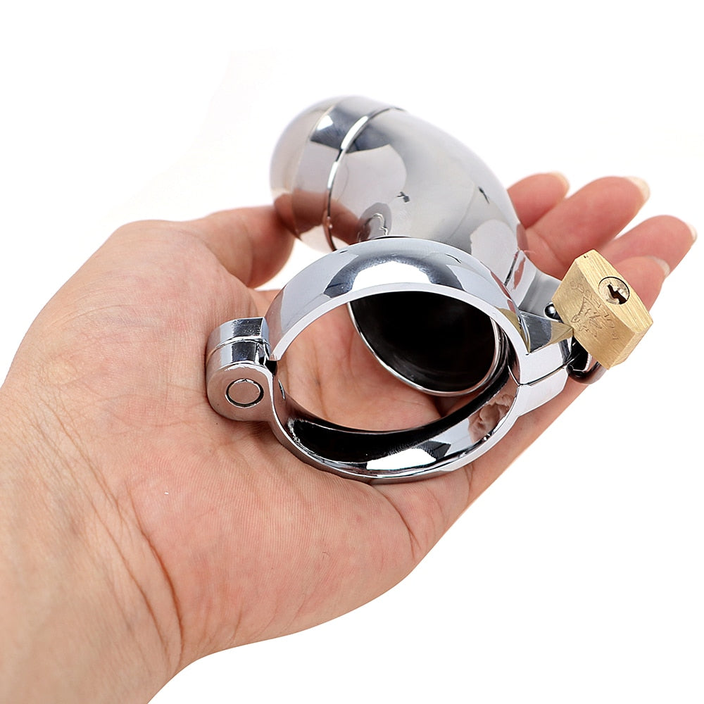 Stainless Steel Lockable Chastity Cage Tube Style