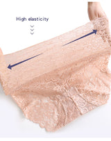 Transparent Lace High Waist Panties - 5pk