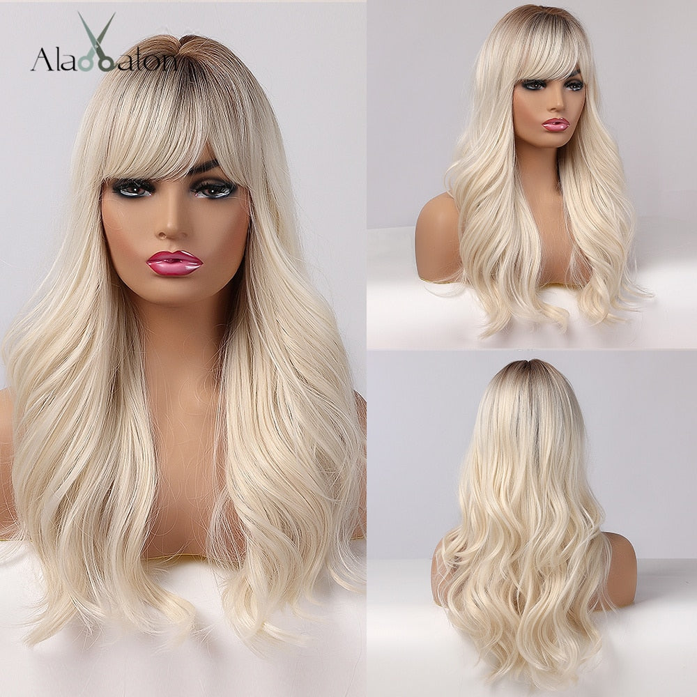 ALAN EATON Long Natural Wave Synthetic Wig