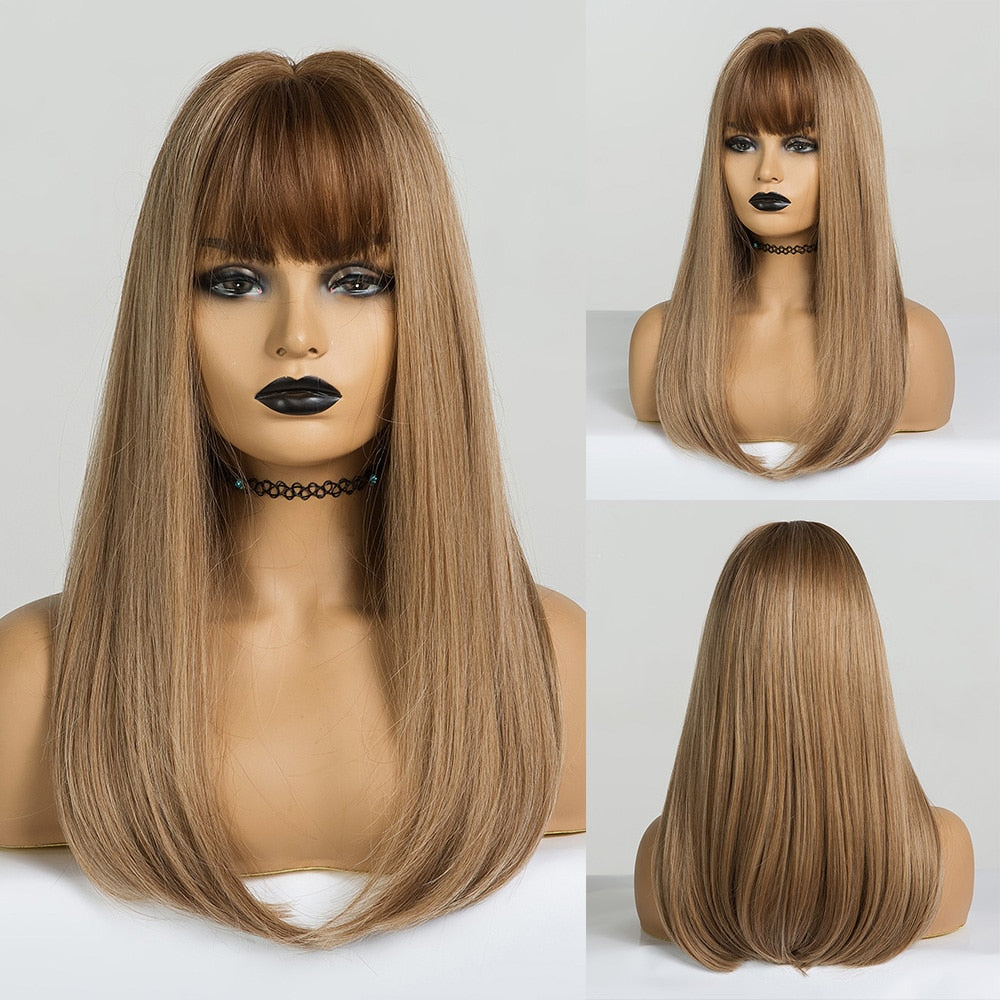 ALAN EATON Long Natural Wave Synthetic Wig