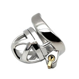 Stainless steel short male Chastity cage metal penis lock ring ball stretcher BDSM bondage sadism restraint sex toy for man