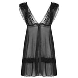 Sissy Ruffle Lace See-through Sheer Mesh Babydoll