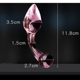 Perfectly Smooth High Quality Pink Glass Anal Plugs