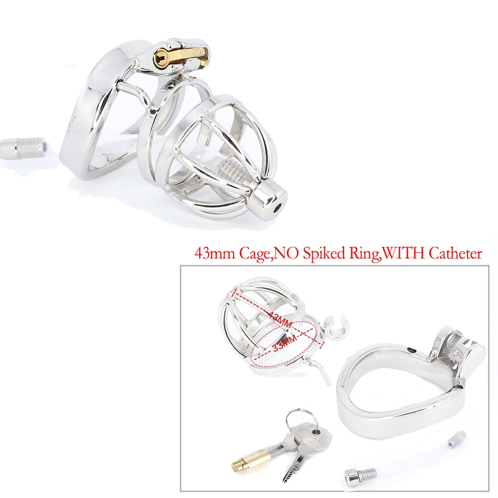 Smooth Stainless Steel Male Chastity Cage