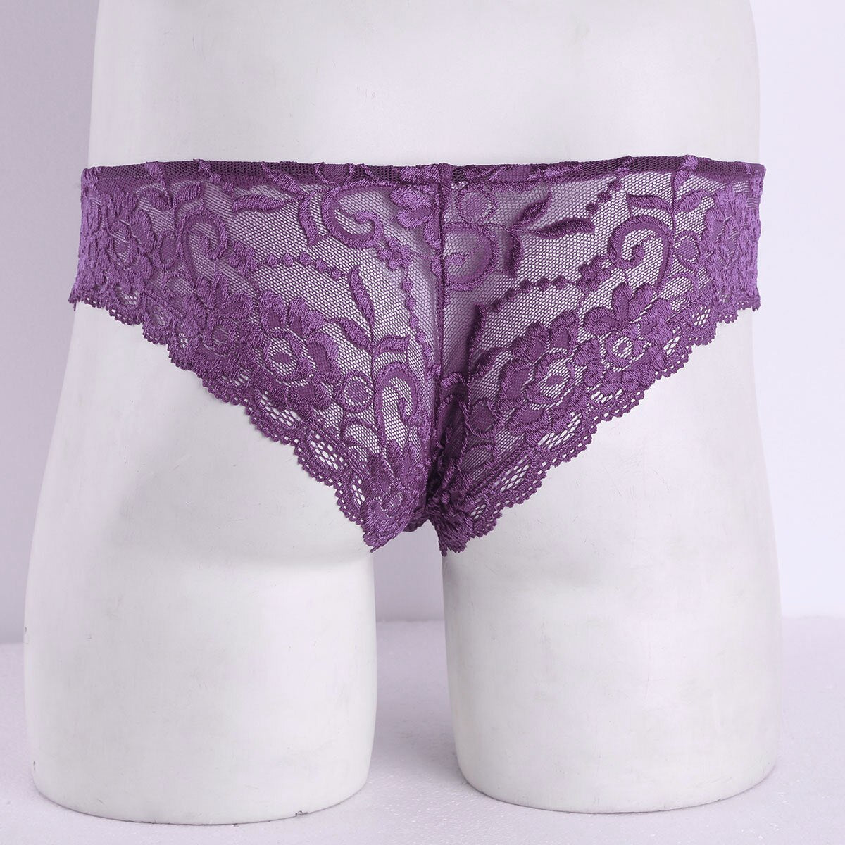 Floral Lace Sheer Pouch G-string Panties