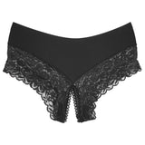 Sexy Silk Open Crotch Low Waist Panties