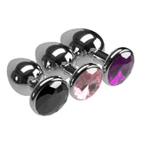 3pcs Small Medium & Big Smooth Metal Anal Plug