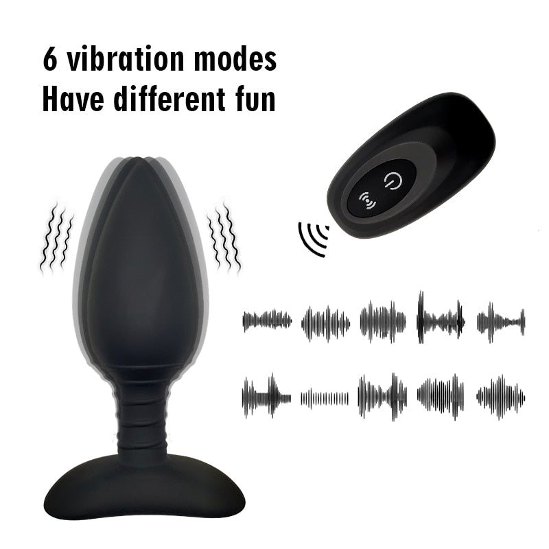 Butt Plug Style Vibrator With Remote