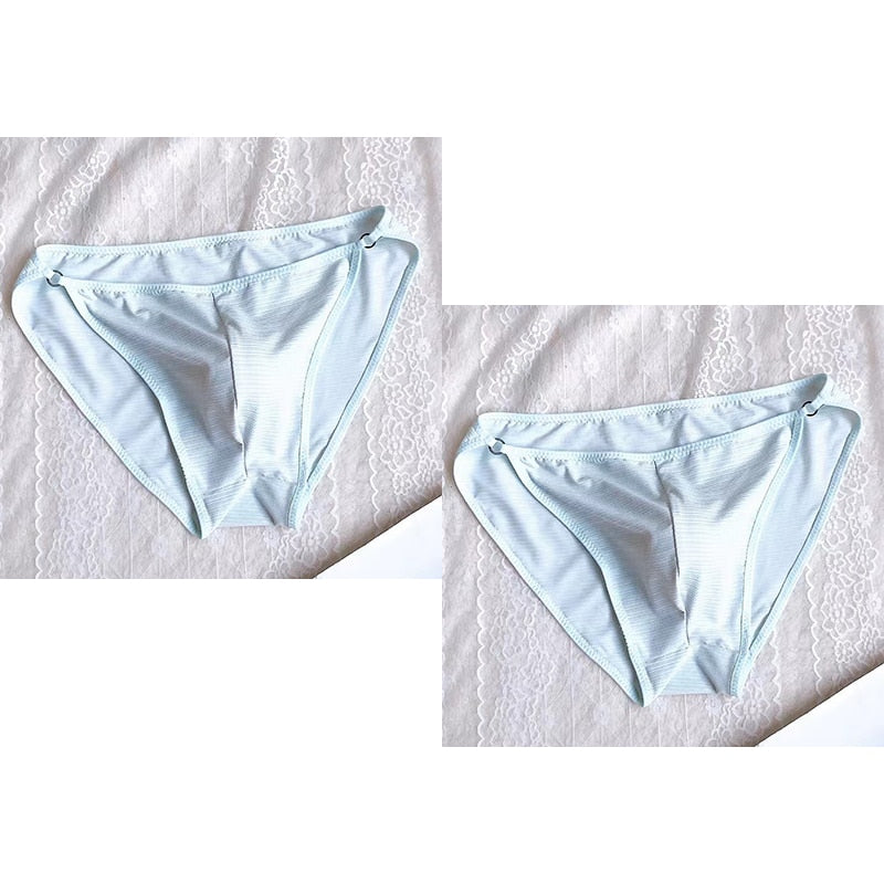 2pcs Soft Breathable Sissy Pouch Panties