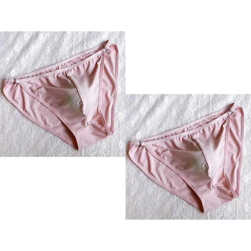 2pcs Soft Breathable Sissy Pouch Panties