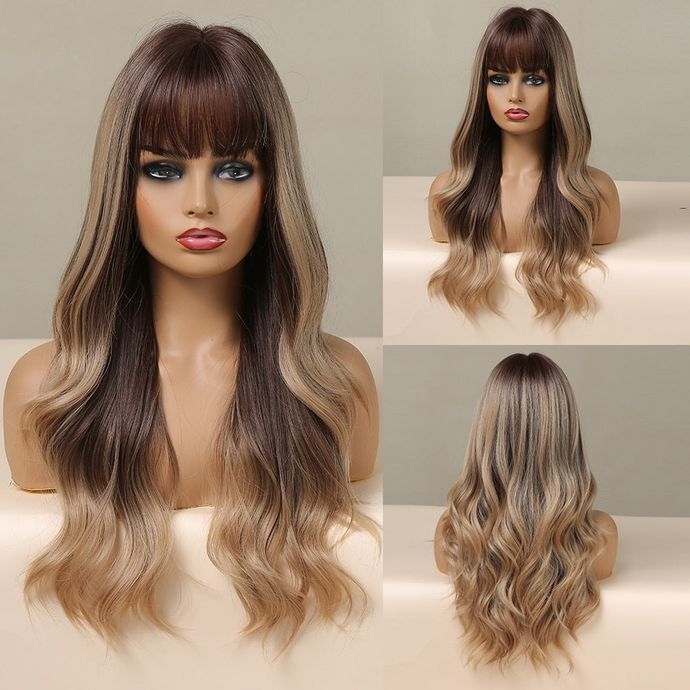 ALAN EATON Long Natural Wave Synthetic Wig