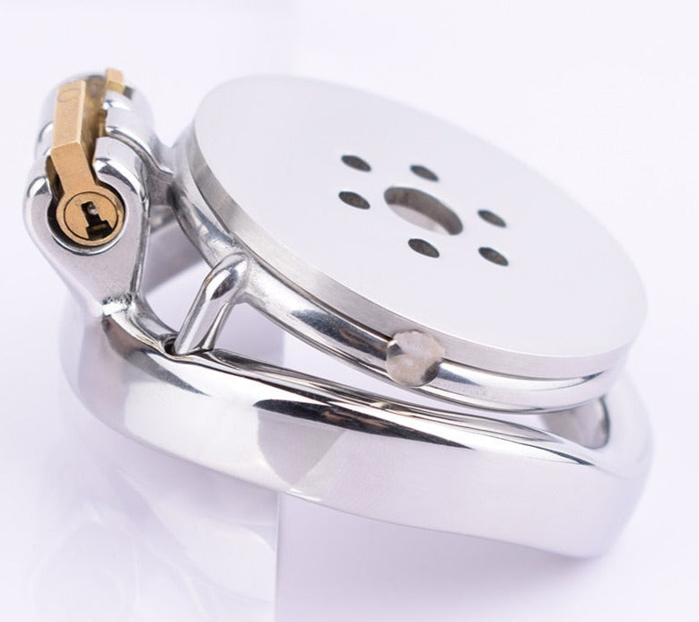 Phantom Pancake Stainless Steel Chastity Cage