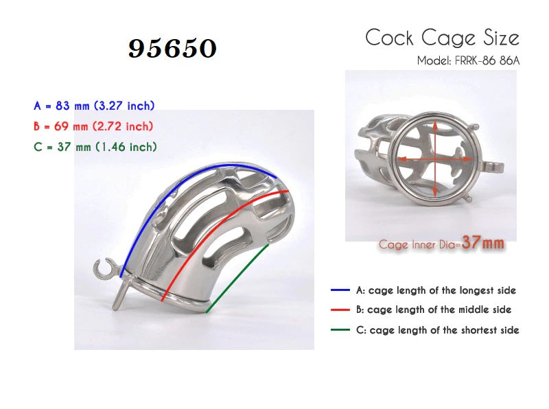 Cagedot Stainless Steel Chastity Cage - LIMITED