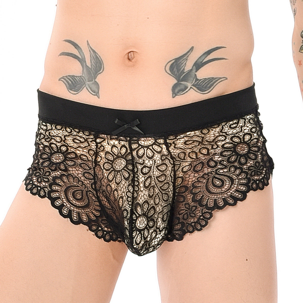 Lace Mesh Sissy Boxer Shorts