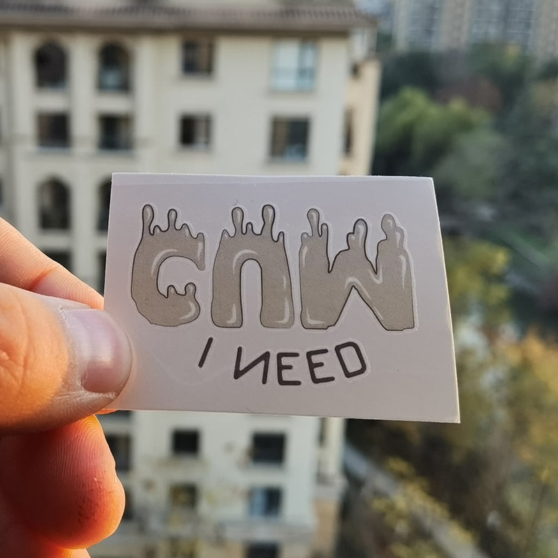 "I Need Cum" Temporary Tattoo 5pk