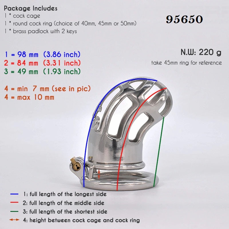 Cagedot Stainless Steel Chastity Cage - LIMITED