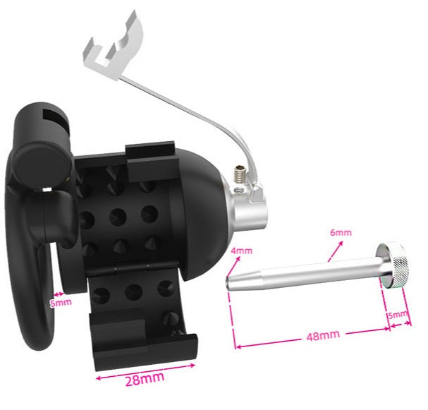 Wolf Teeth II Urethral Chastity Cage