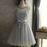 Solid A-Line Sleeveless Bowknot Lace Dress