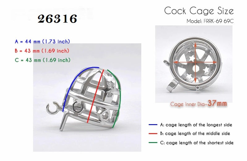 Inspike Stainless Steel Chastity Cage - LIMITED