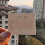 "I Need Cum" Temporary Tattoo 5pk